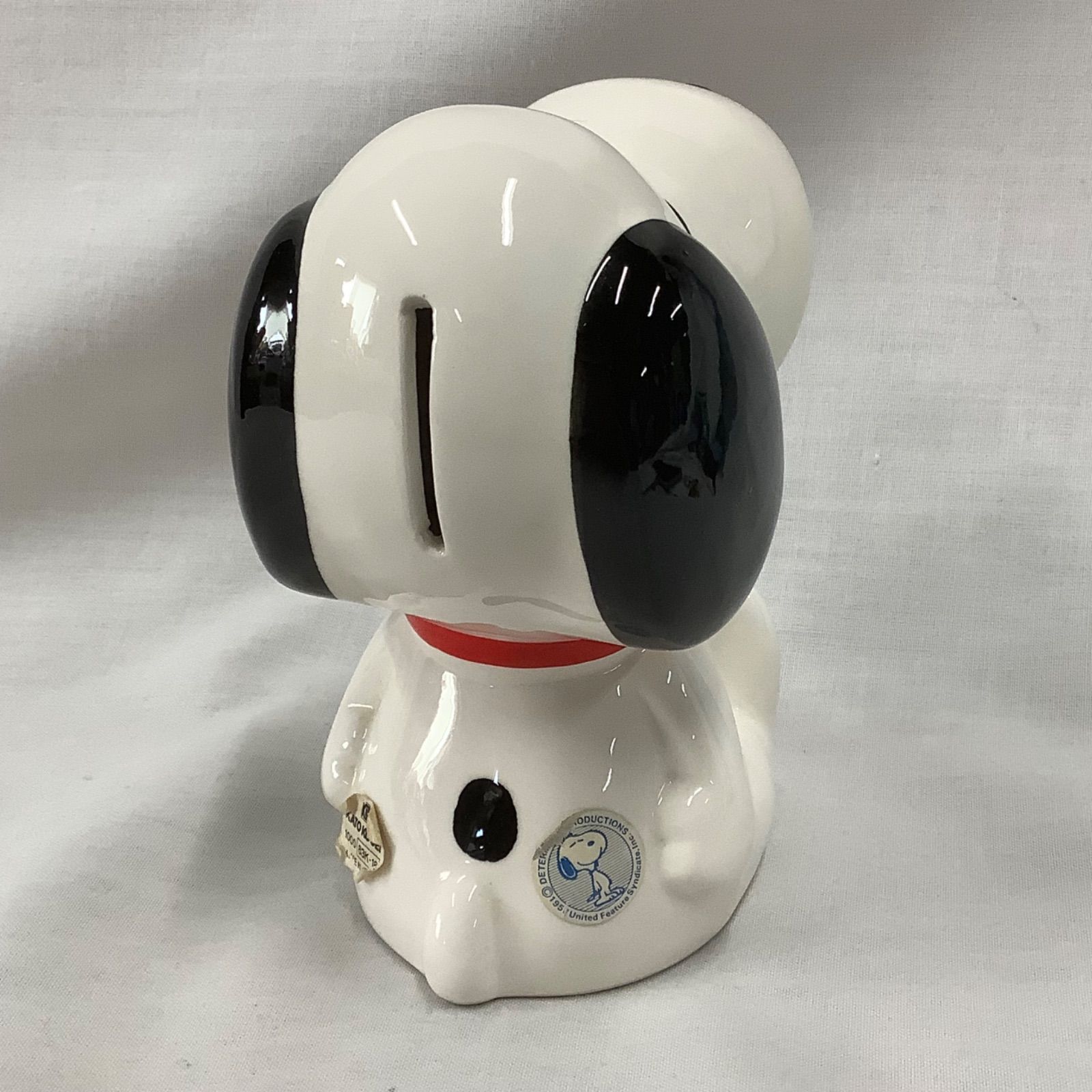 難あり】昭和レトロ スヌーピー貯金箱 陶器製 インテリア 欠けあり