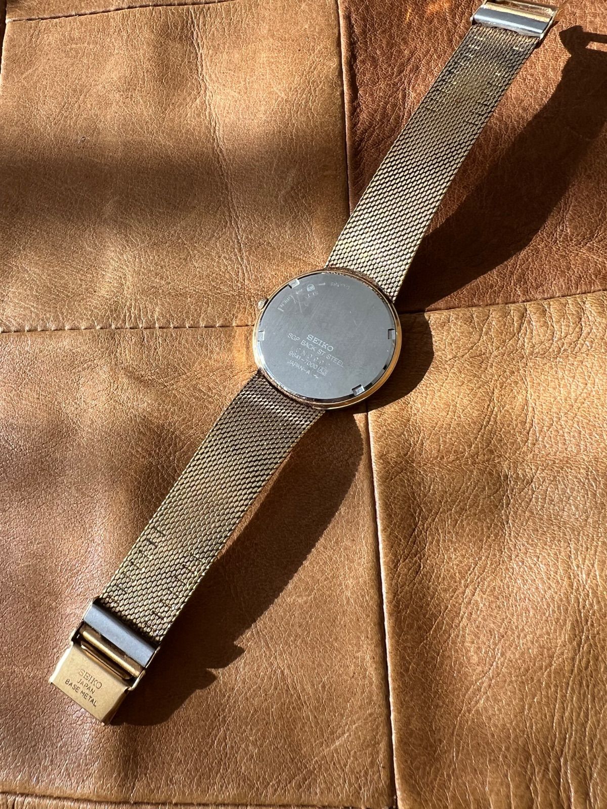  セイコー SEIKO 9641 7000 クオーツ メンズ ラウンド ゴールド色 腕時計(クォーツ) 腕時計(アナログ)