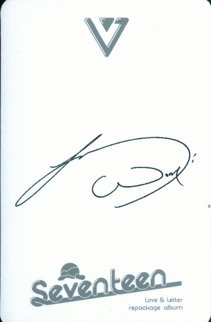 SEVENTEEN WOOZI LOVE&LETTER Repackage チェキ風 - メルカリ