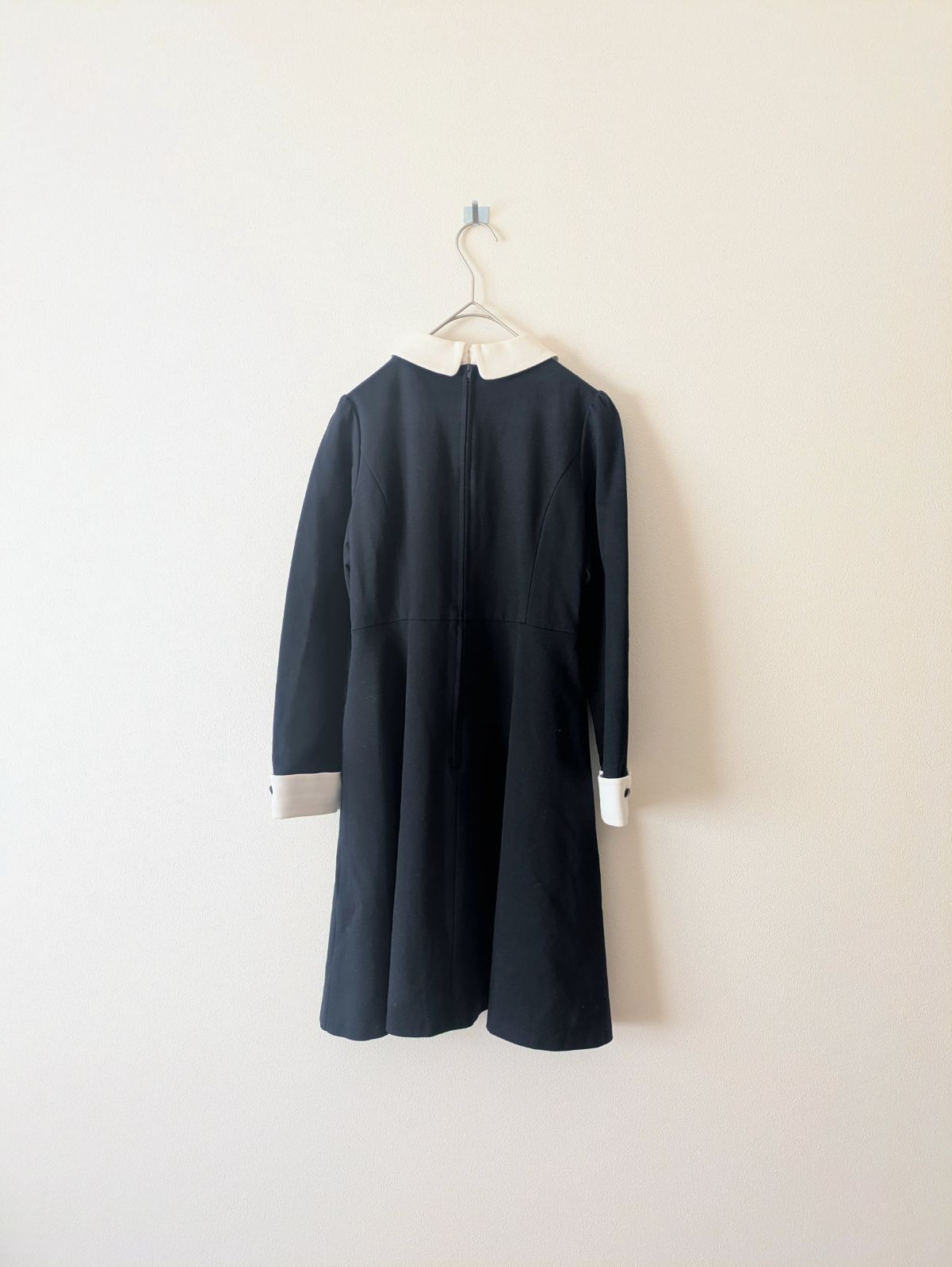 組曲 kumikyoku 白衿長袖ワンピース 150 cm フォーマル 受験 面接 卒業式 ワンピース 女の子 ネイビー キッズ