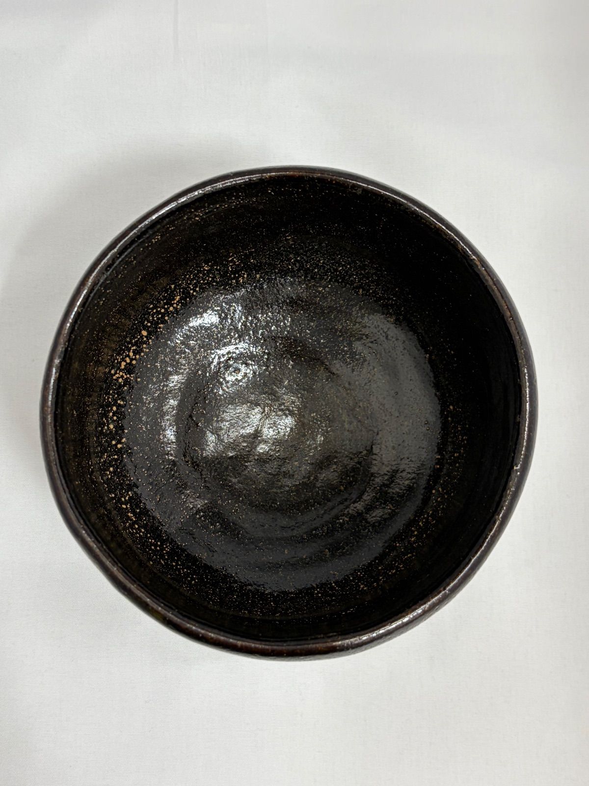 楽黒茶碗　了入？　箱なし　MA308 楽黒茶碗 了入？ 箱なし MA308 楽黒茶碗 了入？ 箱なし MA308