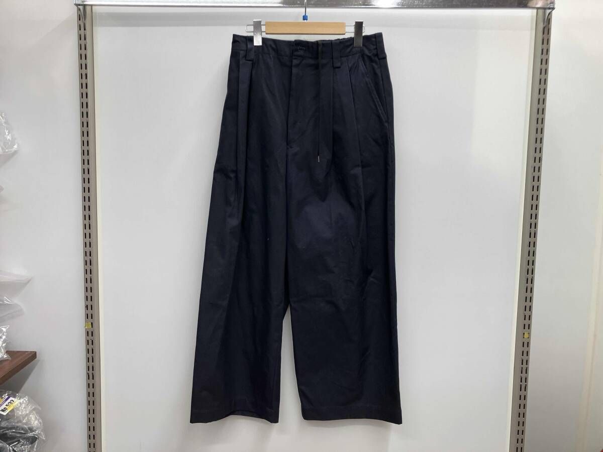 MAISON SPECIAL メゾンスペシャルVENTILE TOW-TUCK WIDE PANTS ベンタイルギャバダイン ネイビー サイズ0