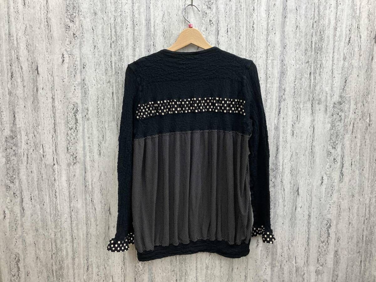 me ISSEY MIYAKE イッセイミヤケ ブラウス ブラック ドット柄