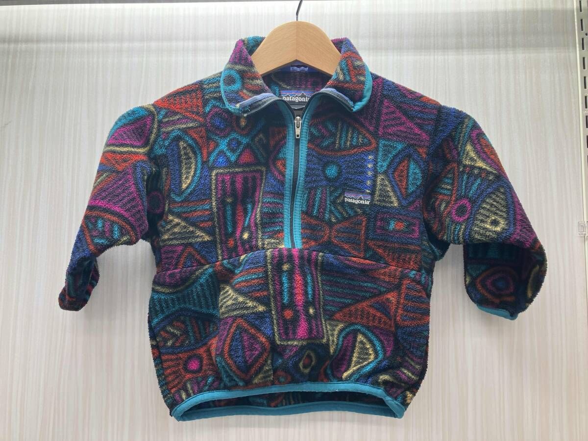 patagonia パタゴニア キッズ 総柄 ハーフジップフリースジャケット W 766 F