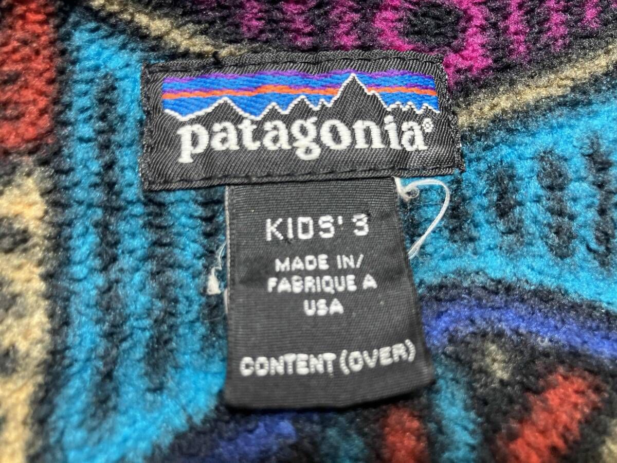  patagonia パタゴニア キッズ 総柄 ハーフジップフリースジャケット W 766 F その他 キッズファッション小物