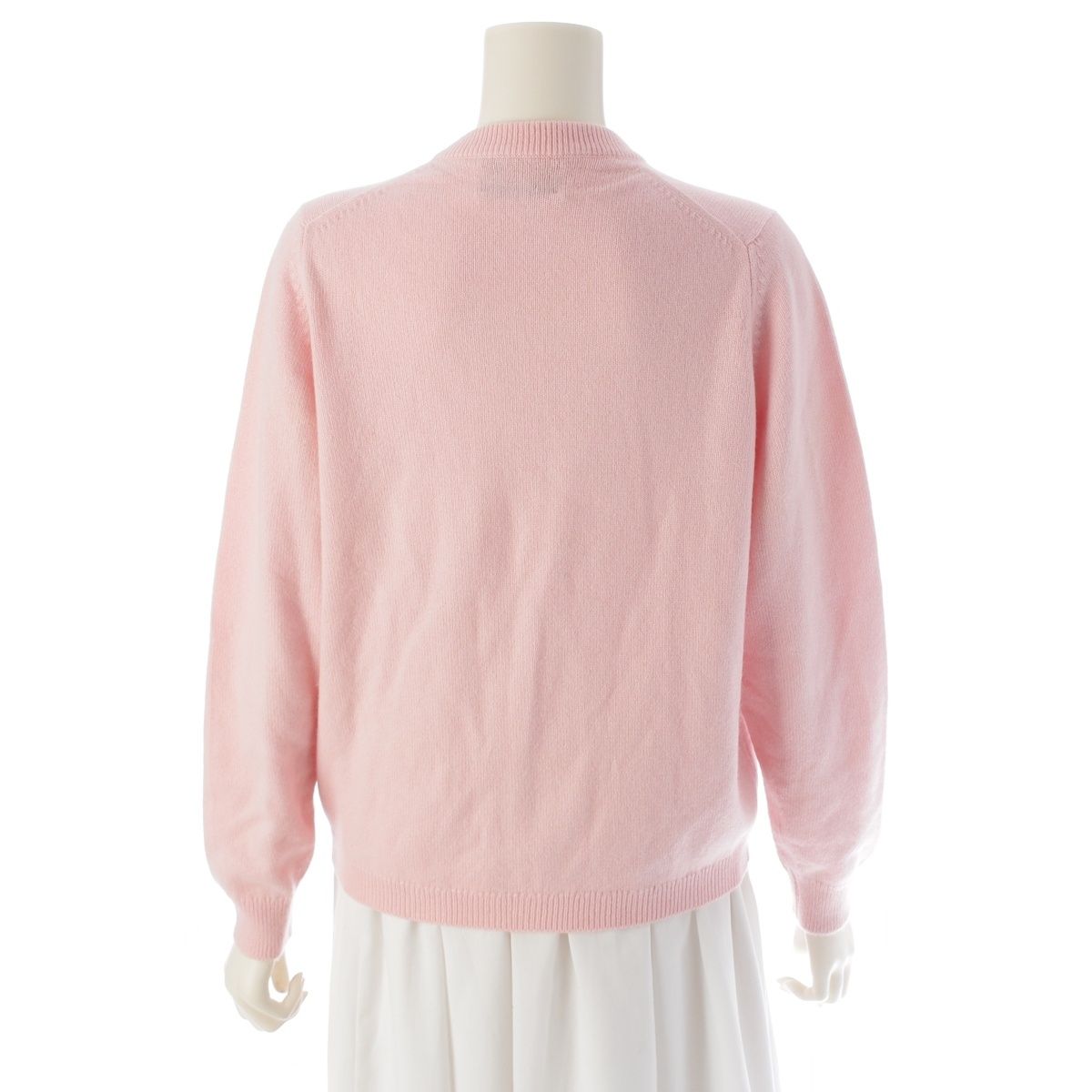 バランタイン カシミヤ 金ボタン クルーネック ニット カーディガン