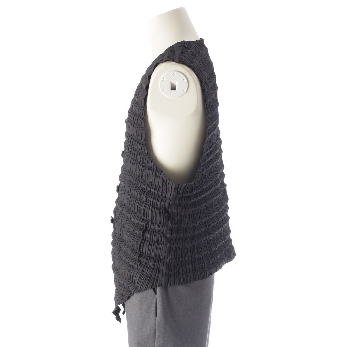 イッセイミヤケ 97S/S プリーツ ハーフムーンボタン ロング ベスト