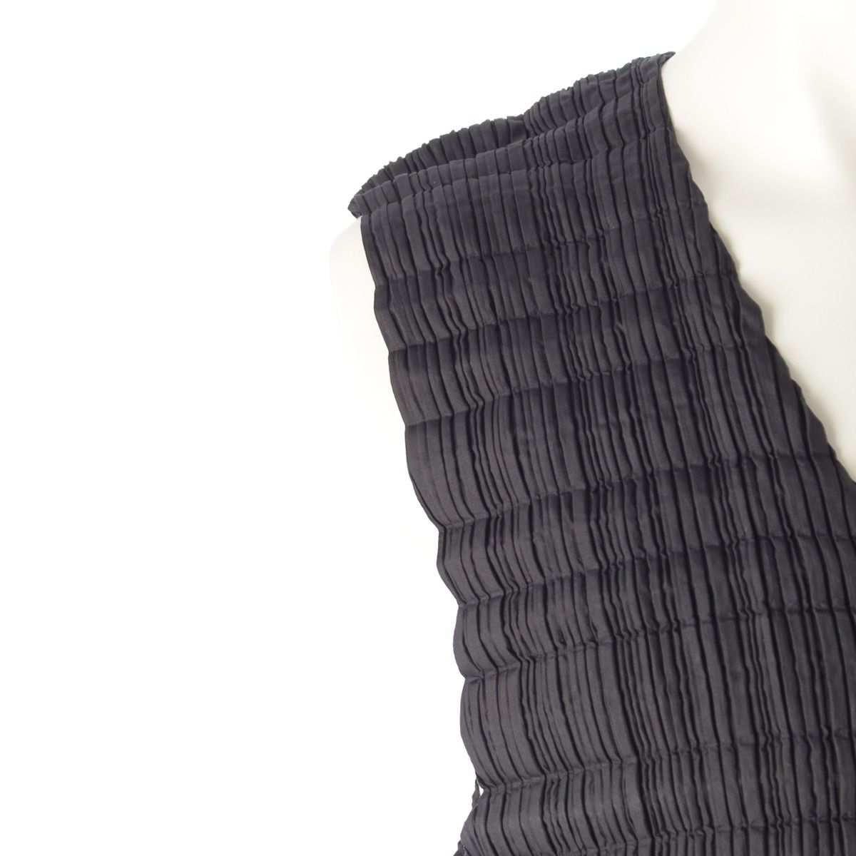 イッセイミヤケ 97S/S プリーツ ハーフムーンボタン ロング ベスト