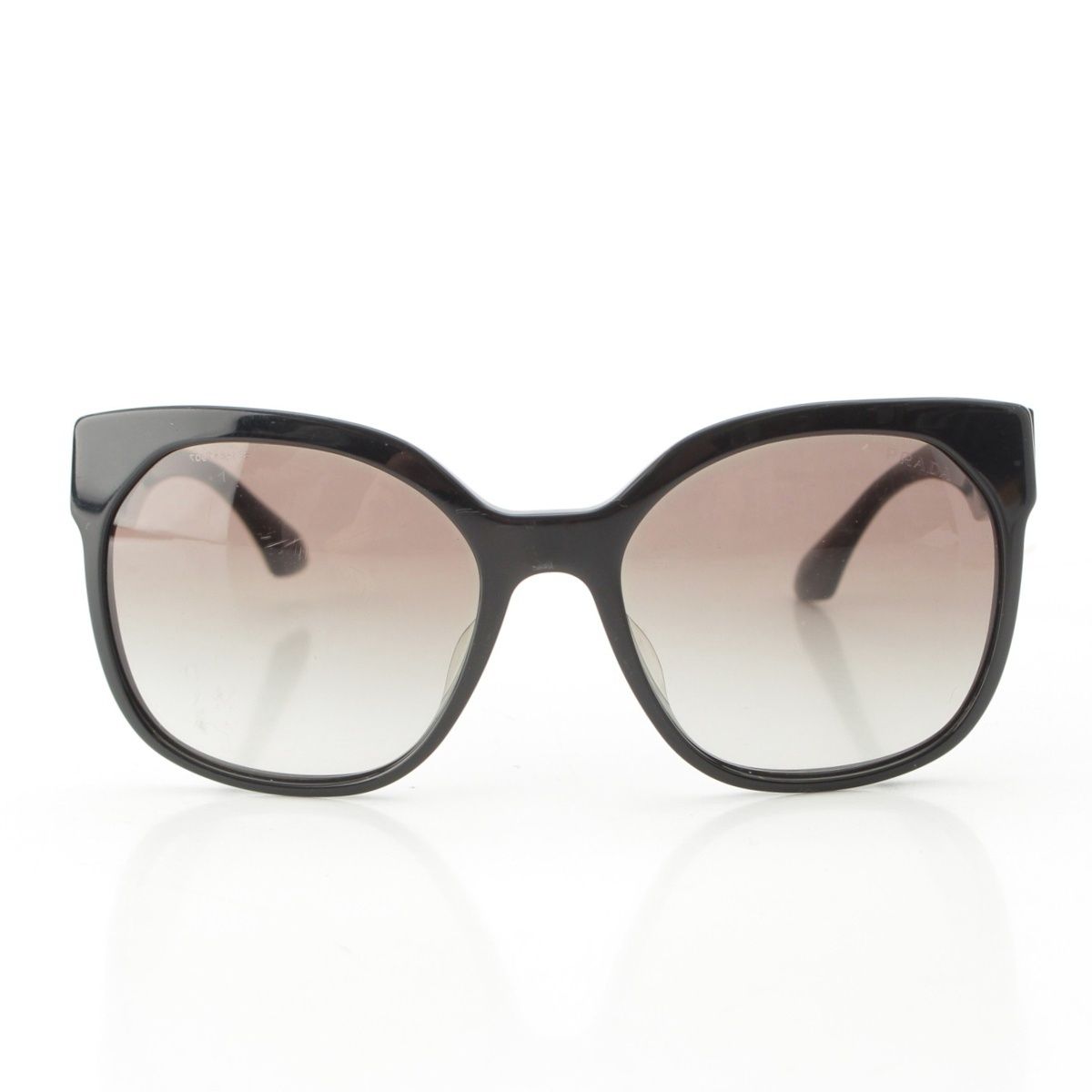 プラダ プラスチック サングラス SPR 10 R-F ブラック×ホワイト 57 19