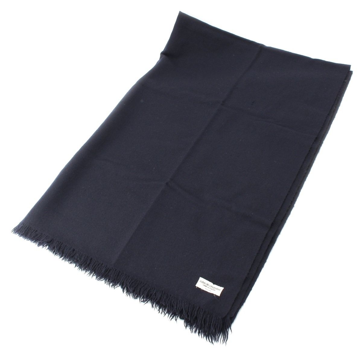 ローブドシャンブルコムデギャルソン 大判 ブランケット ひざ掛け ストール 雑貨 ネイビー