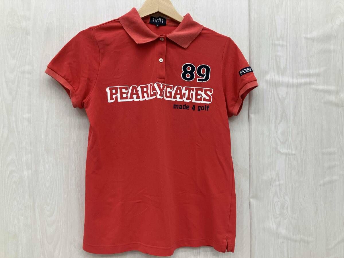 PEARLY GATES パーリーゲイツ ポロシャツ レディース 赤ポロシャツ