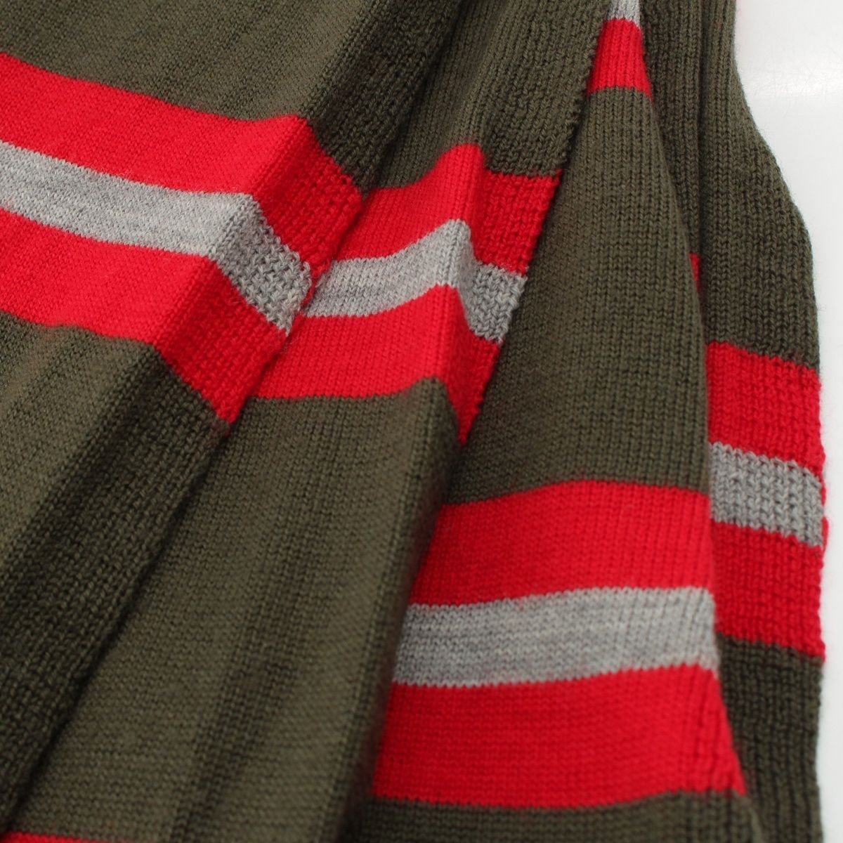 コムデギャルソンHOMME 縮絨ウールマフラー ミリタリカーキ COMME des