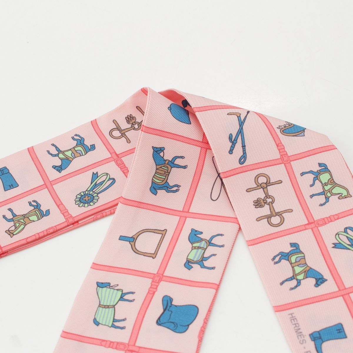 エルメス ツイリー Couvertures et Tenues de Jour シルク 馬着