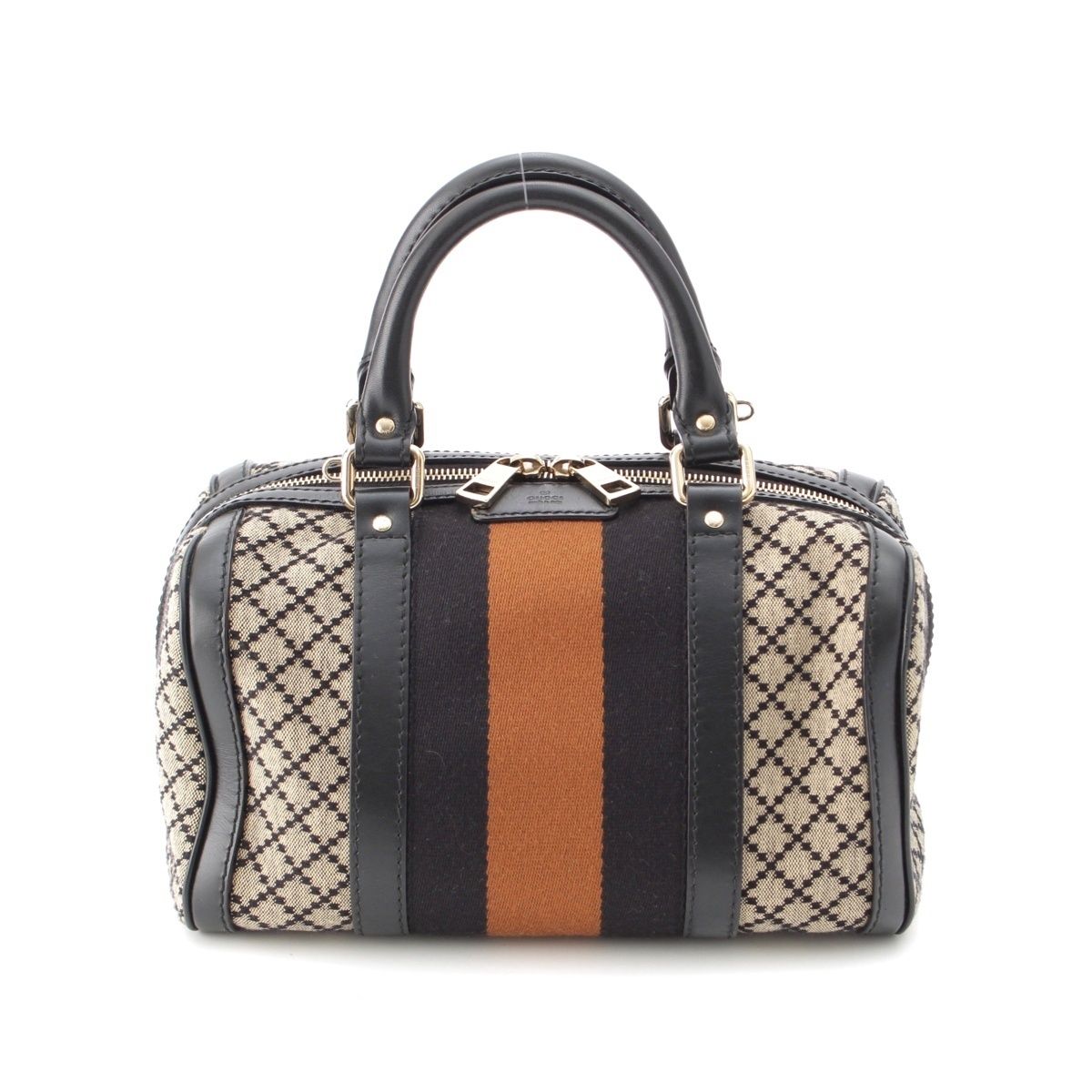 グッチ ディアマンテ キャンバス レザー ゴールド金具 ミニ ボストンバッグ 2 WAY ショルダー 269876 ブラック ブラウン ベージュ マルチ