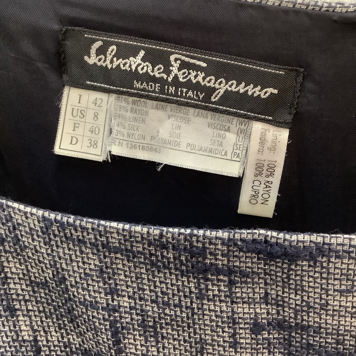 ♪♪Ferragamo フェラガモ レディース ノースリーブワンピース SIZE 40