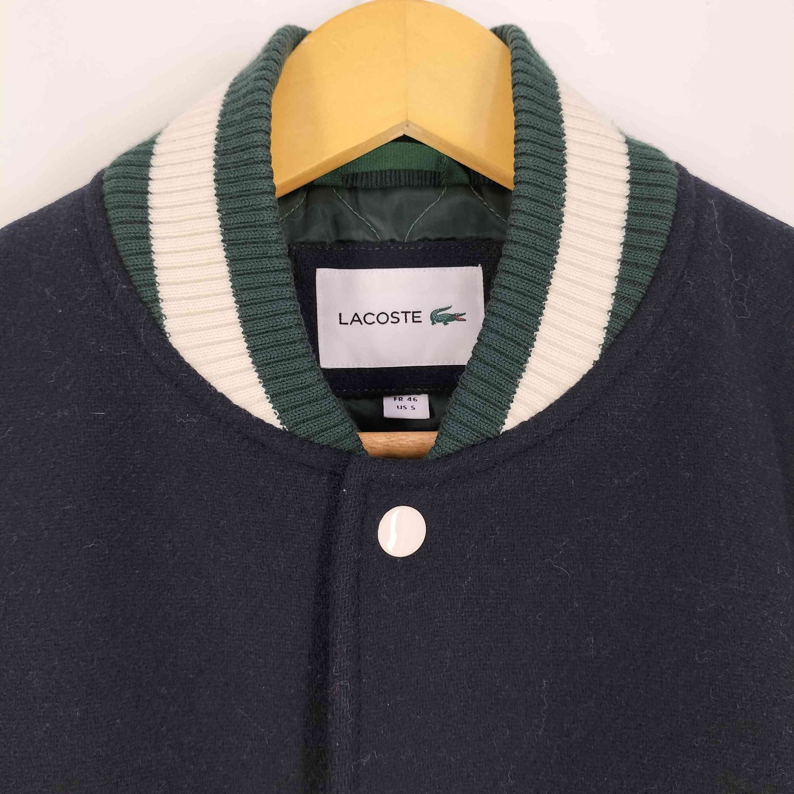 ラコステ LACOSTE ウールブレンドスタジアムジャケット メンズ FR：46