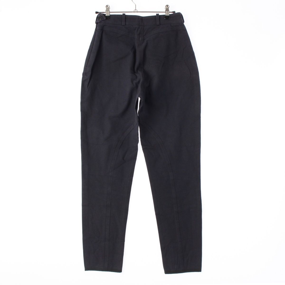 エルメス コットン ヴィンテージ パンツ ボトムス ストレート ネイビー 38