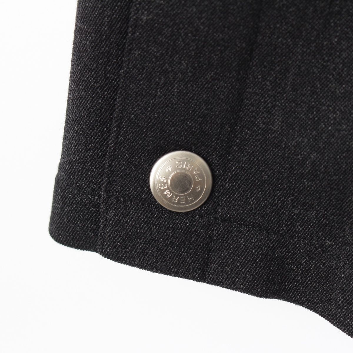  エルメス ウール 青タグ セリエボタン パンツ ボトムス グレー 40 その他 パンツ