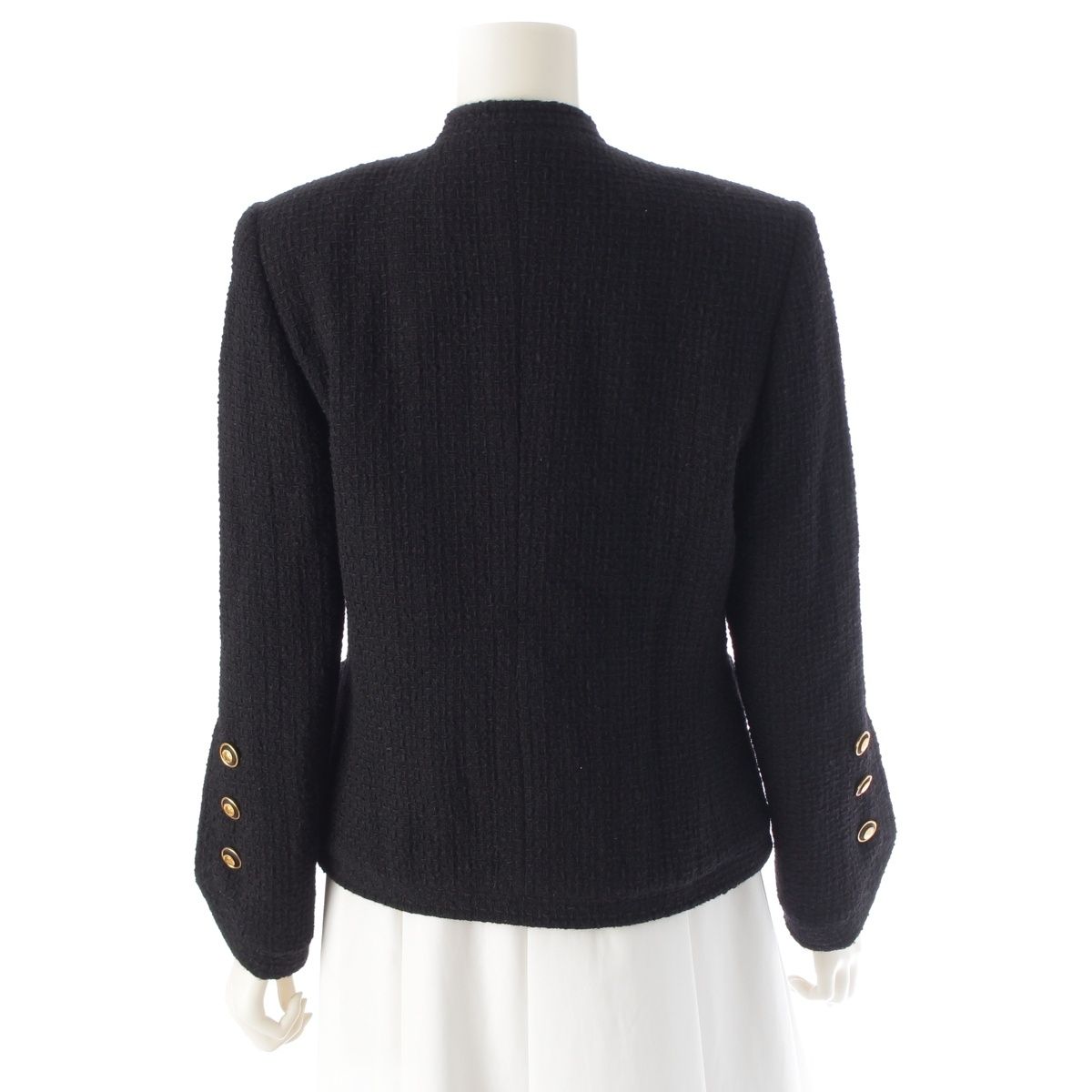 シャネル ウール ヴィンテージ マドモアゼルボタン ツイード ダブル