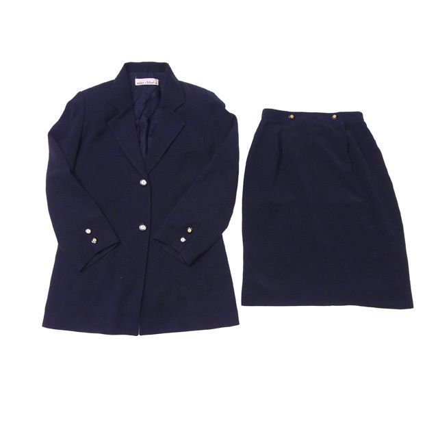 【BIGお買い物ラリー★30%OFFセール中】ミスクロエ miss chloe スーツ2つボタン ♯40サイズ テーラージャケット ネイビー×ゴールド レディース 中古 最大30％OFF☆新春セール】ミスクロエ miss chloe スーツ 2つボタン