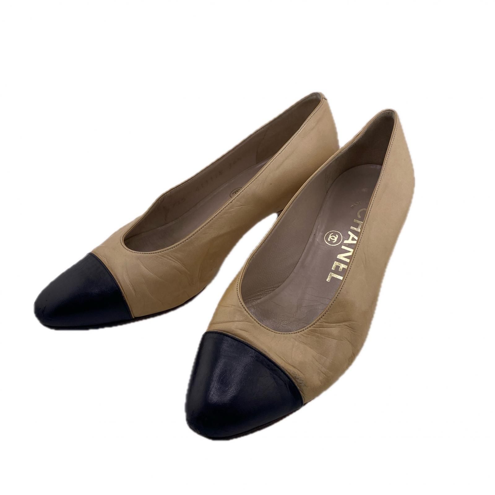 最大30％OFF】シャネル CHANEL パンプス バイカラー ♯34ハーフC 
