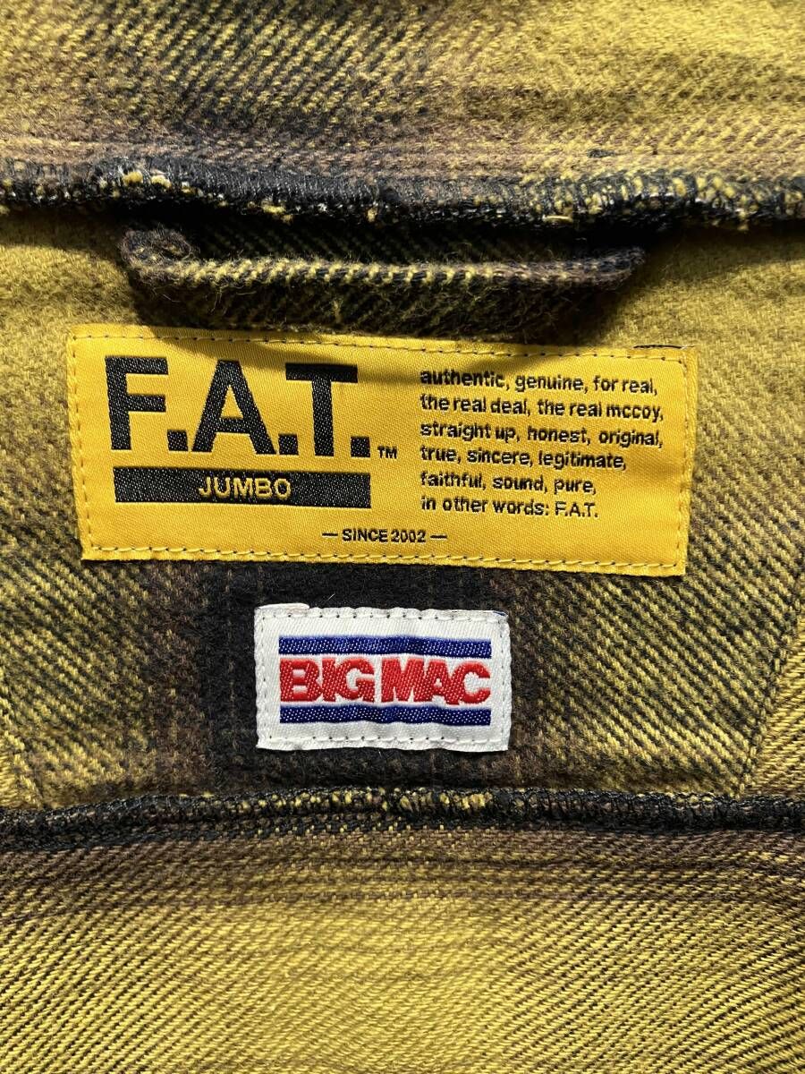 BIG MAC × F. A. T. カーディガン チェック size JUMBO イエロー