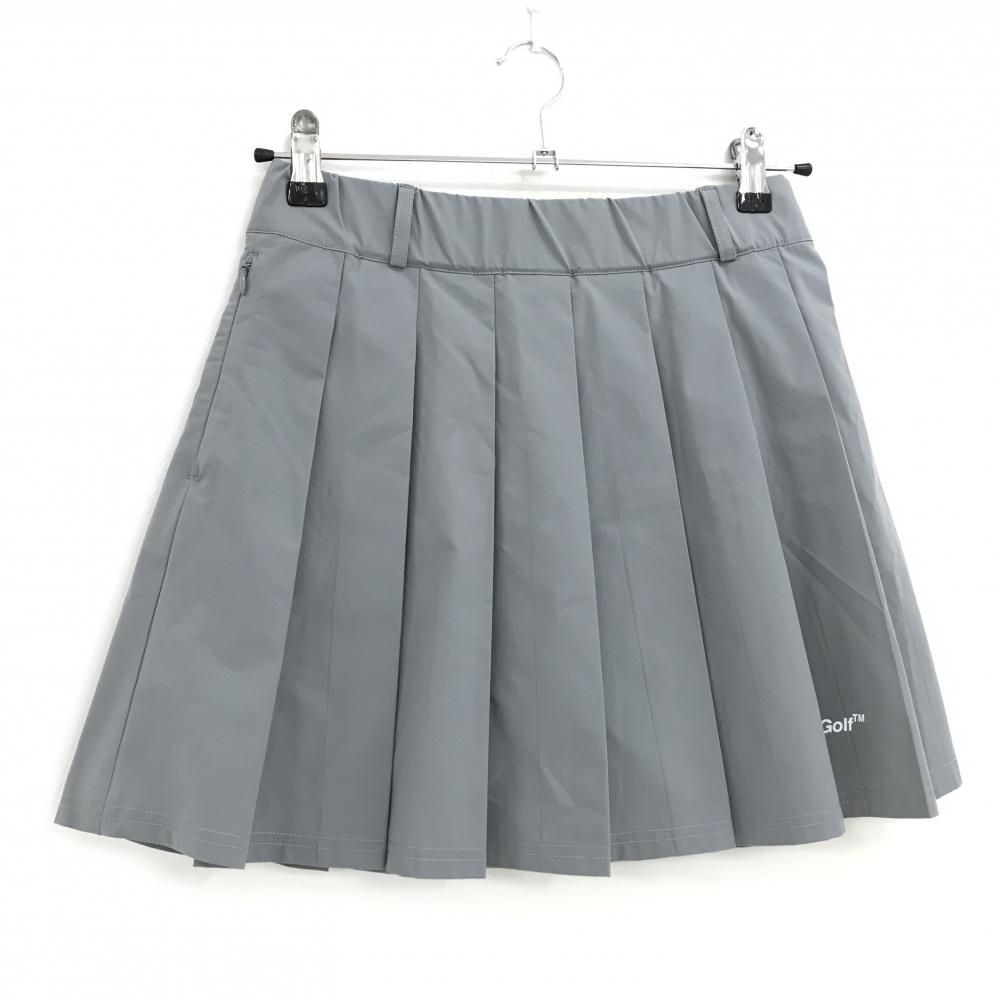 超 キャプテンズヘルム プリーツスカート グレー×白 内側インナーパンツ レディース ゴルフウェア Captains Helm Golf