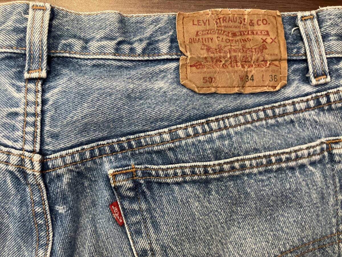 Levi's 501 日本別注バレンシア工場製W34 L36 levi's リーバイス 501 W34 L36表記 93年3月製 555 バレンシア工場 90s