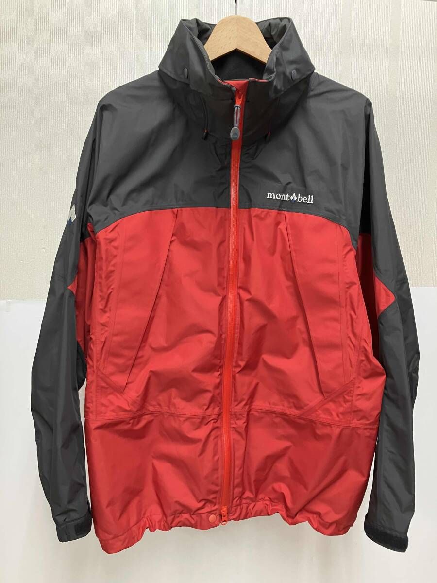 mont bell モンベル 1102434 メンズ ドロワットパーカー マウンテンパーカー レッド ブラック Lサイズ