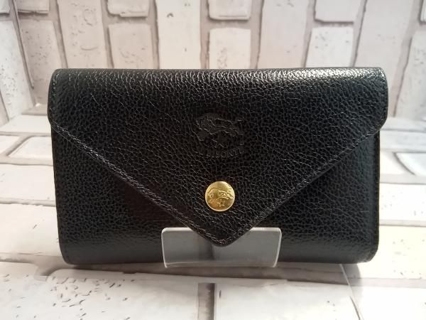 IL BISONTE イルビゾンテ 54222-3-04540 ミディアムウォレット 折財布 ブラック