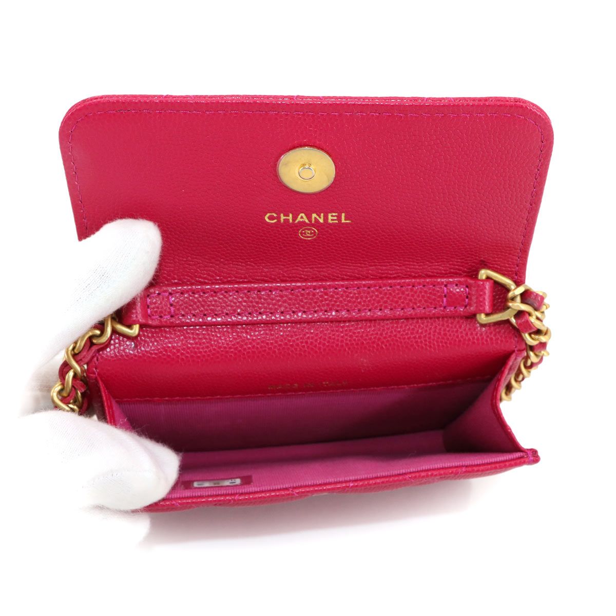 シャネル CHANEL マトラッセ チェーン ウォレット コインケース 小銭