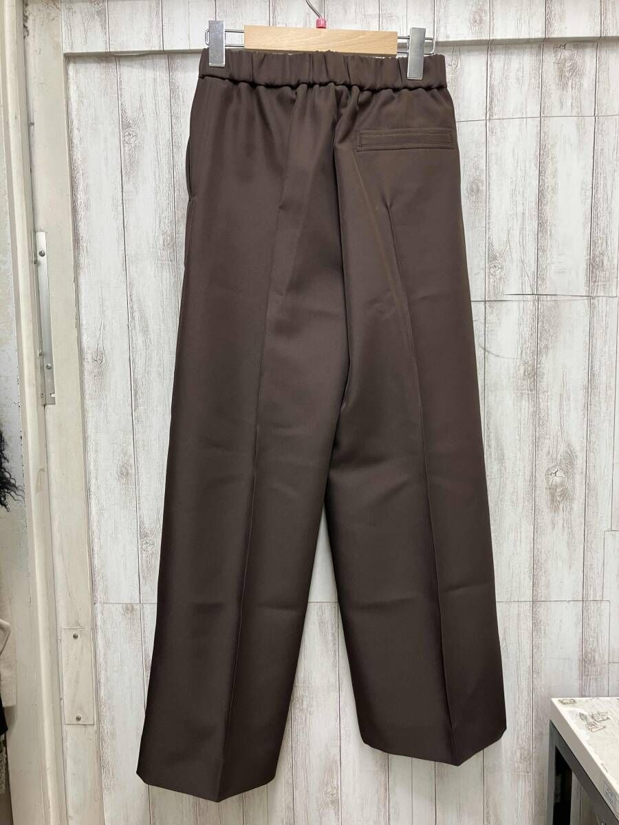 Jil sander パンツ PR JW IA 0544 ワイド スラックス ブラウン サイズM ウエスト68㎝ 股上29㎝ 股下64㎝ わたり幅30㎝ 裾幅30㎝