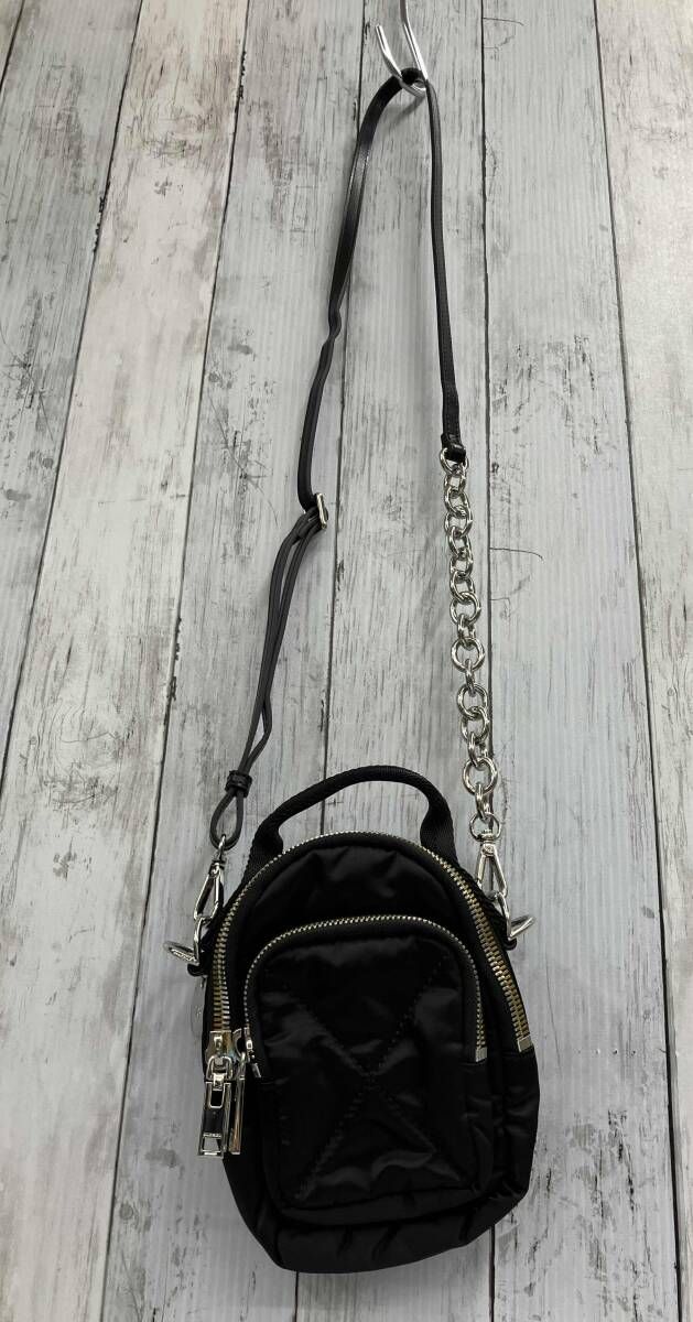 DIESEL ディーゼル|ミニショルダーバッグ|RN 93243|ブラック|2 wayバッグ|ダブルチェーン