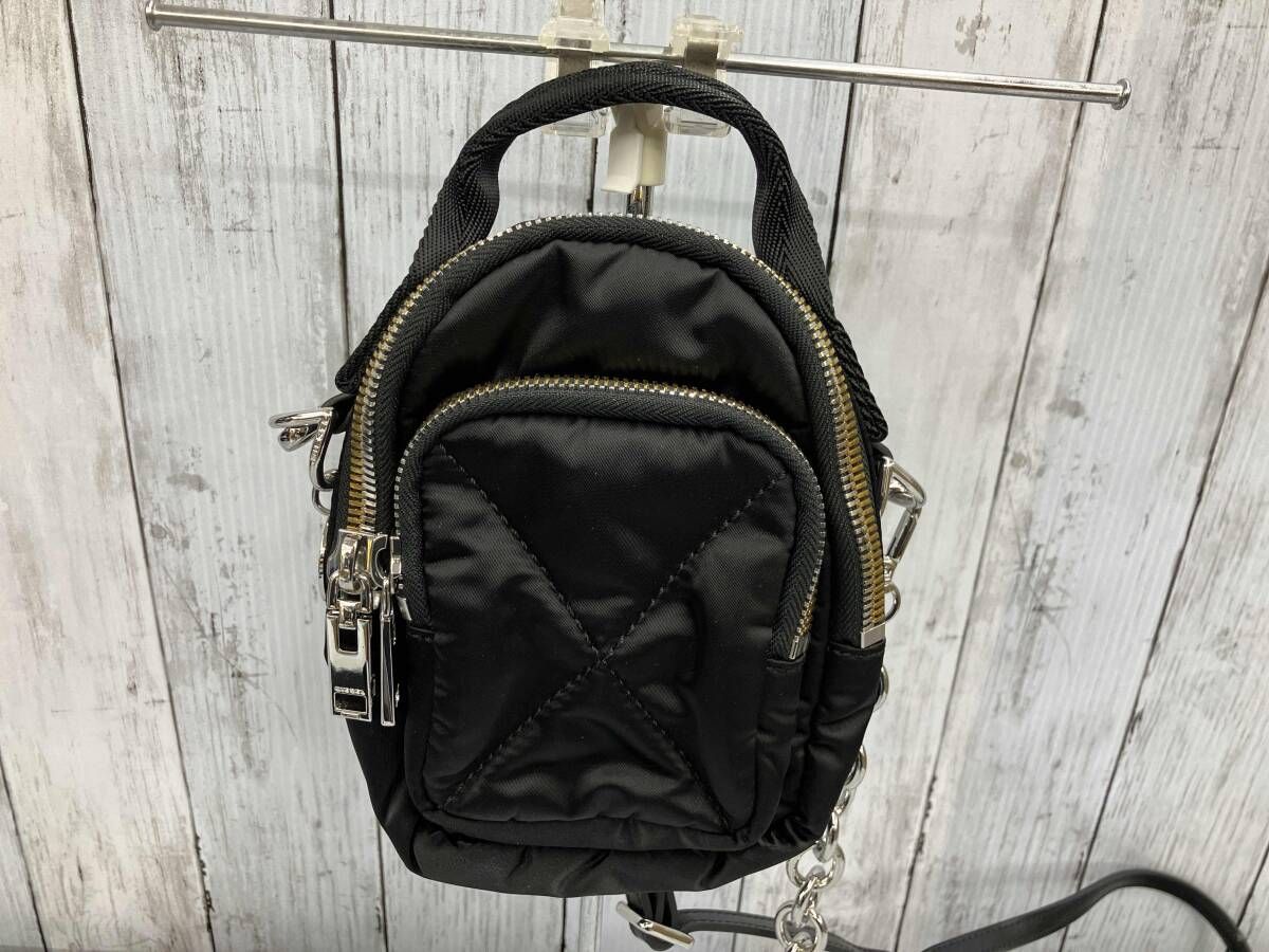 DIESEL ディーゼル ミニショルダーバッグ RN 93243 ブラック 2 wayバッグ ダブルチェーン