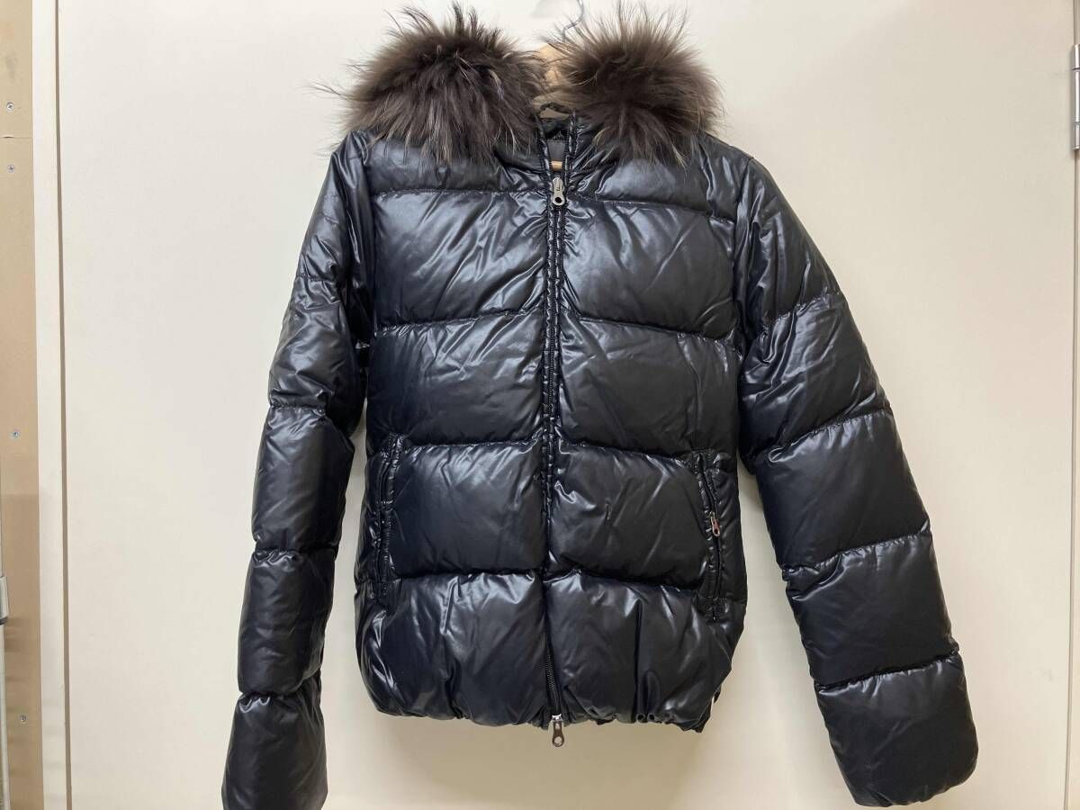 ブラック ファー ダウンジャケット