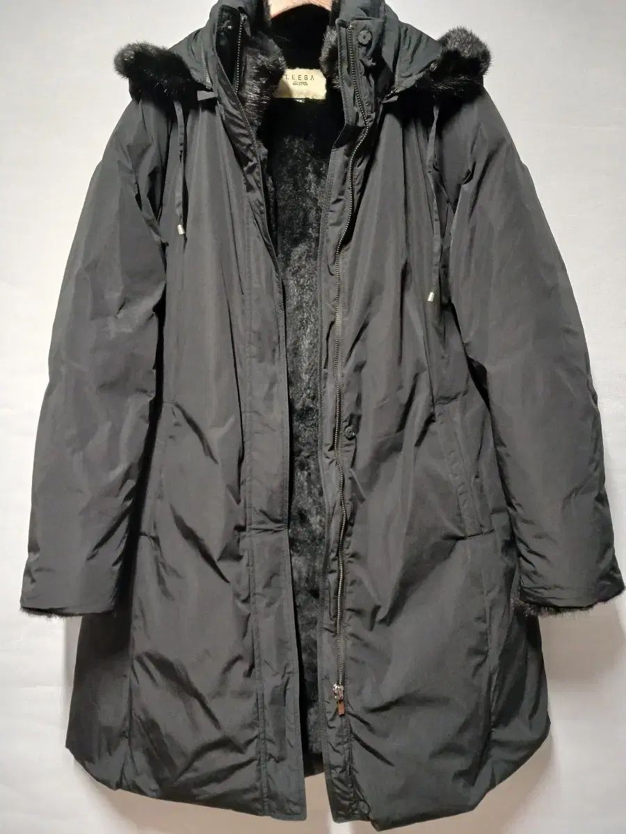 Lee リー ブラック グースダウン ロング ダウン コート 95 77