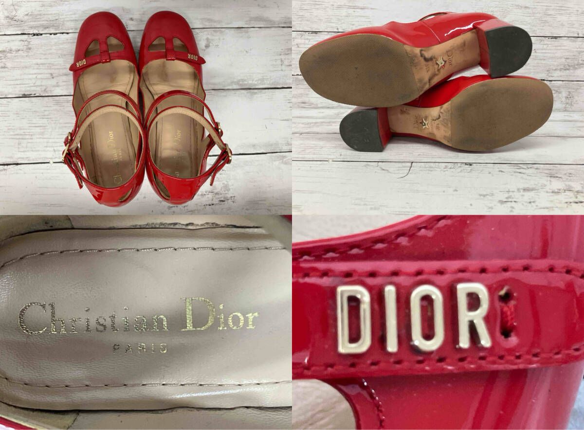  Christian Dior クリスチャンディオール パンプス AIME レッド サイズ23.5 状態B ハイヒール パンプス パンプス