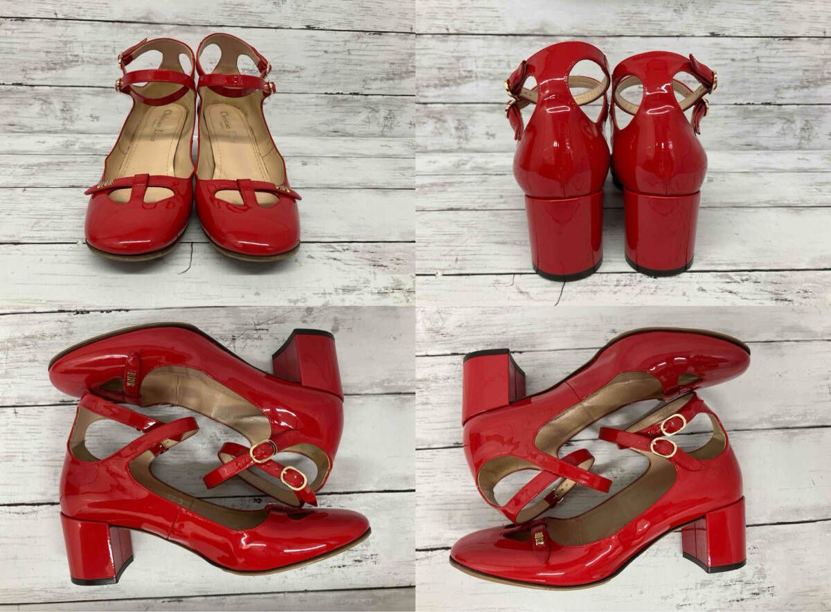Christian Dior クリスチャンディオール パンプス AIME レッド サイズ23.5 状態B