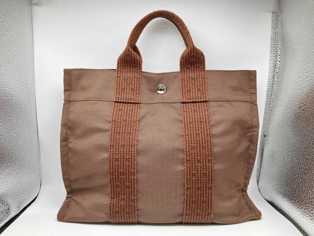 HERMES エルメス エールラインPM ハンドバッグ ブラウン