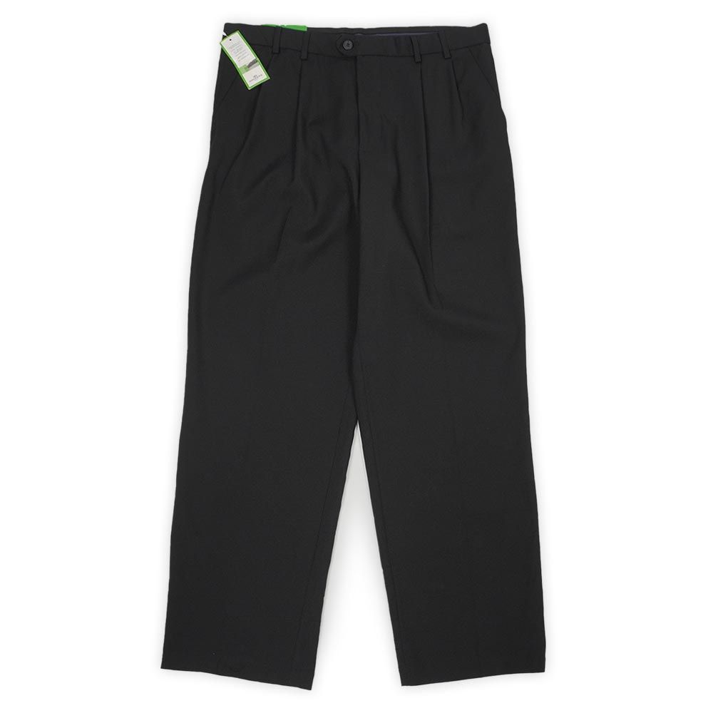ドッカーズ DOCKERS 00 s 2000年代 2タック ポリエステルトラウザー スラックス Levi リーバイス USA ヴィンテージ 古着 メンズ パンツ ブラック 黒 W 34 L 32