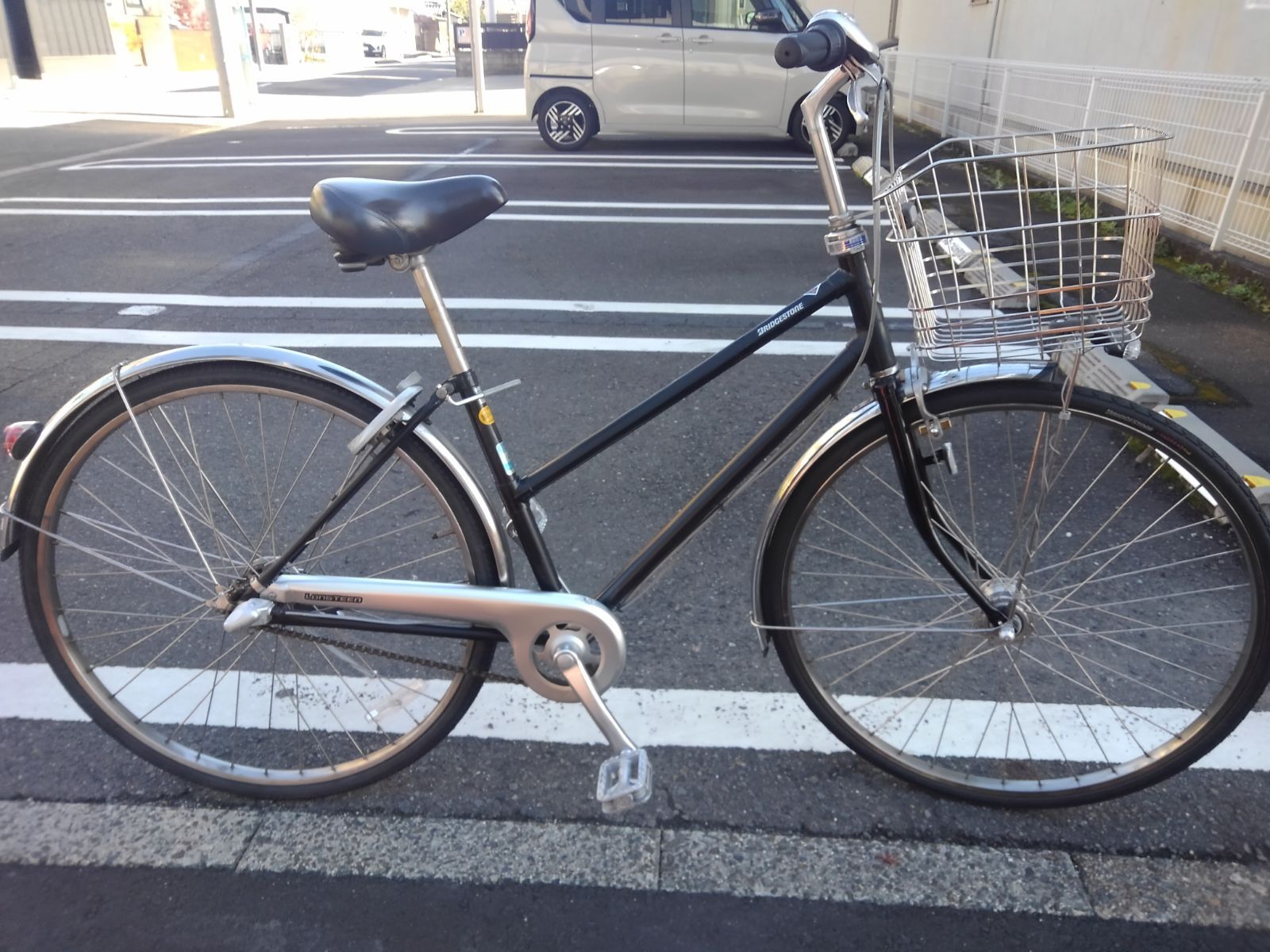 名古屋市昭和区 自転車３８８５ ブリヂストン ロングティーンDX LG 7 STP ２７インチ ３段ギヤ LEDオートライト オートテールランプ ハンドルロック キッキーと音がならない後輪ローラーブレーキ ステンレス部品多用