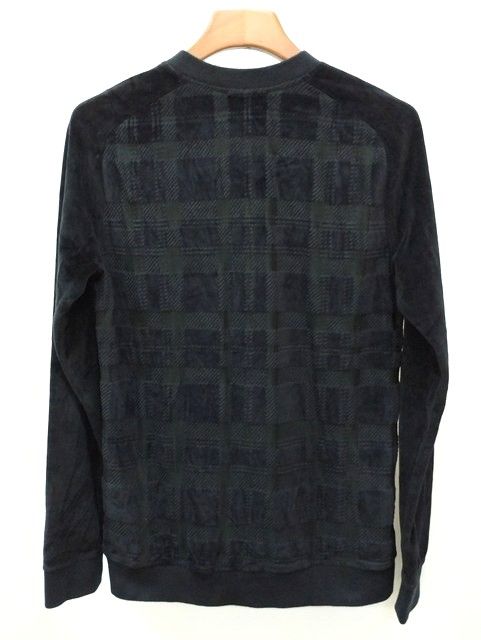 L687 [人気] BALMAIN バルマン ショルダーボタン ベロア チェック