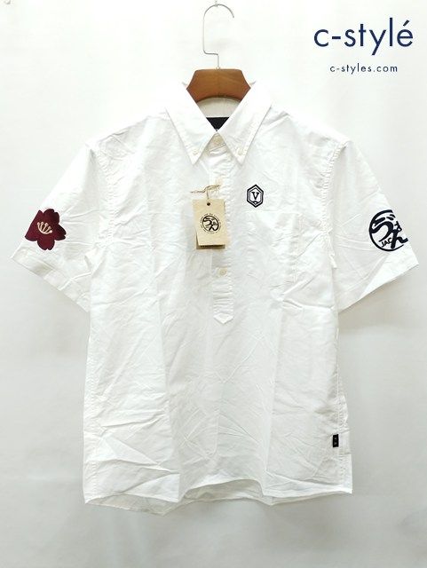 L697 [人気] VAN JAC ヴァンヂャケット シャツ L ホワイト 半袖 | N