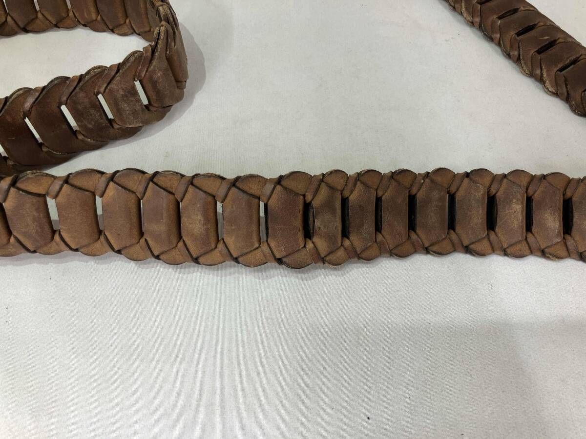 Vlsvim 本物 ビズヴィム ブラウン メッシュレザーベルト VISVIM