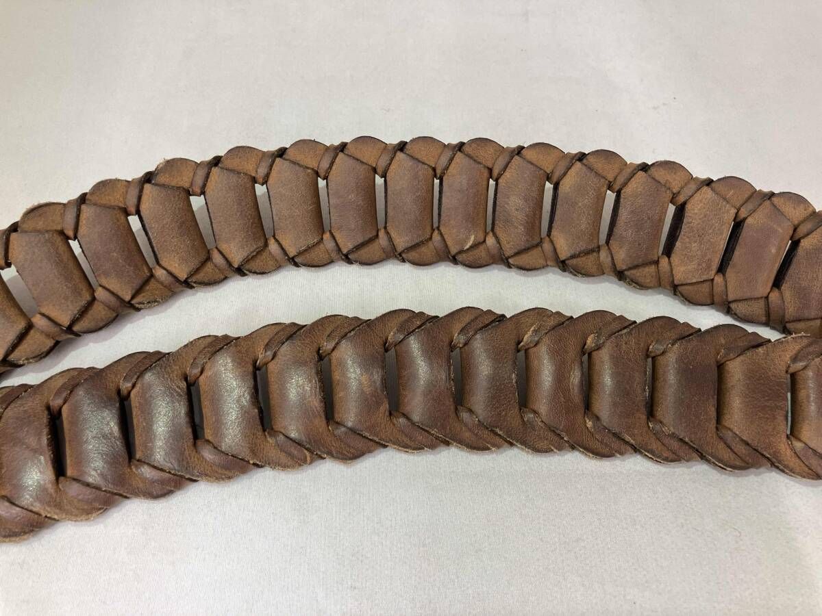 Vlsvim 本物 ビズヴィム ブラウン メッシュレザーベルト VISVIM