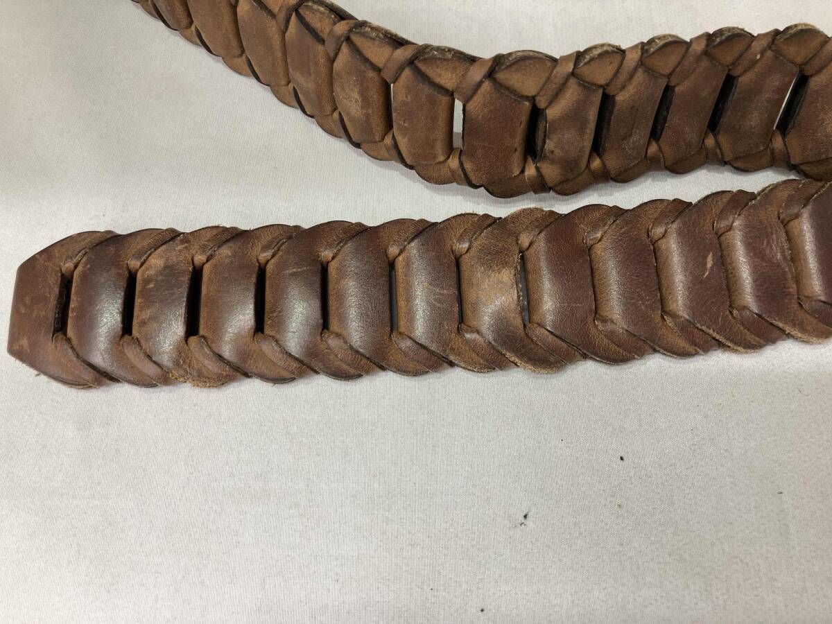 Vlsvim 本物 ビズヴィム ブラウン メッシュレザーベルト VISVIM