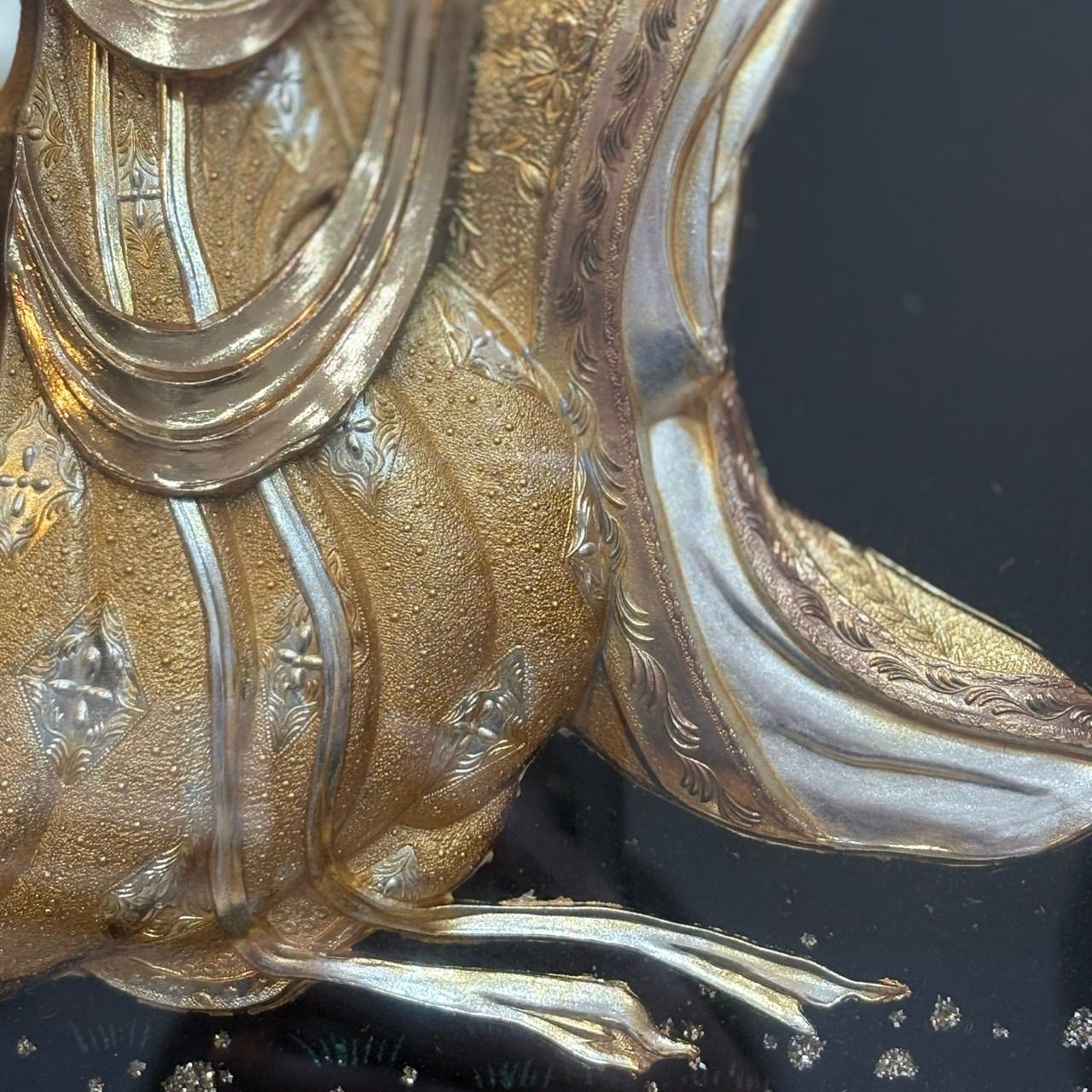 松庵/天女 飾り絵】純金純銀鍍金 招福シリーズ インテリア 壁飾り 額縁