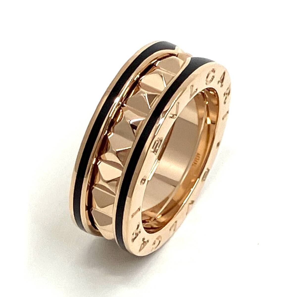 仕上げ済み BVLGARI ブルガリ B-zero 1 ビーゼロワン ロックK 18 PG 750 リング 指輪 8.8 g 7.5