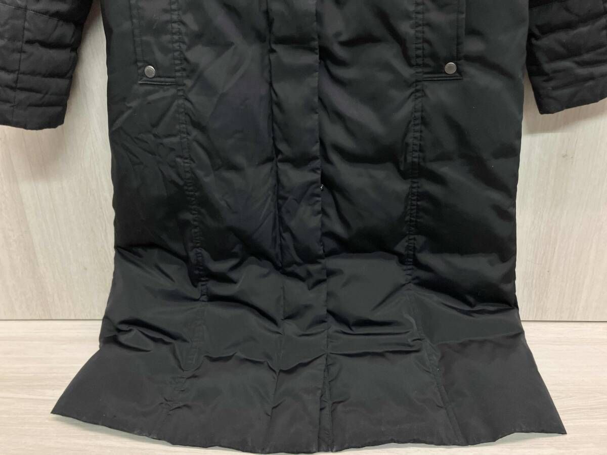 ondon バーバリーロンドン ダウンコート サイズ40 FR 020-732-09 ブラック 毛皮ラクーン