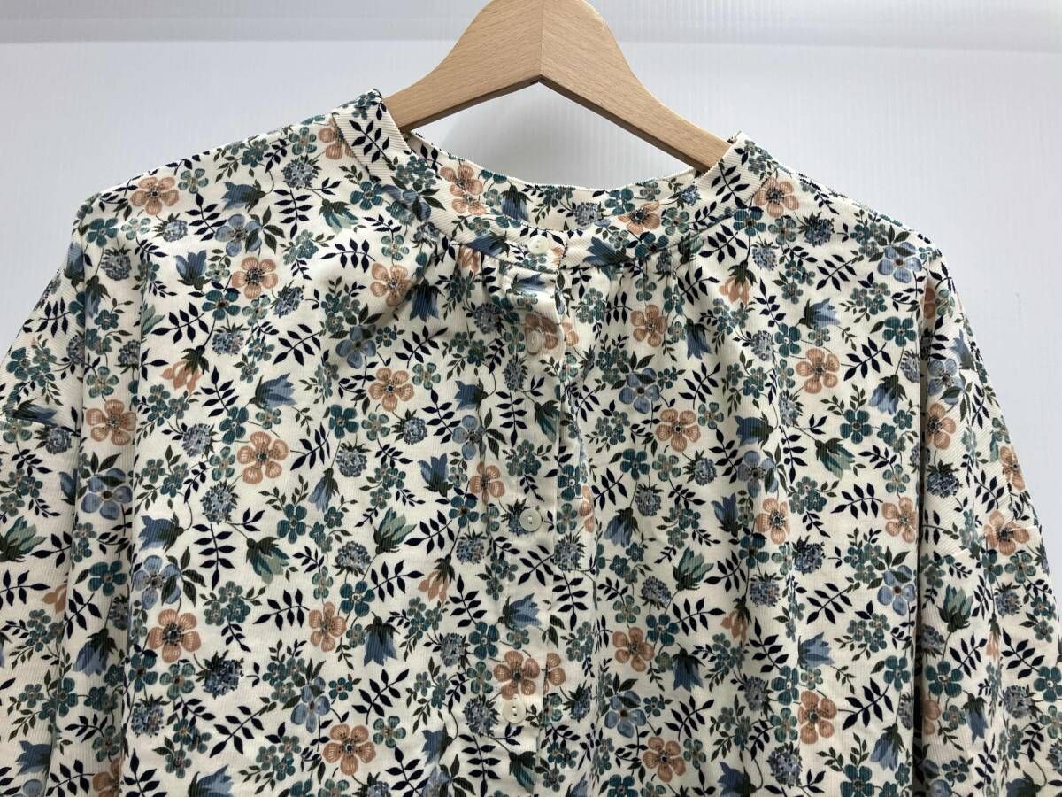 Shower Party シャワーパーティー 花柄 コーデュロイ ブラウス フリー